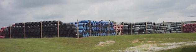Loads of Plastic Barrels